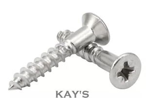 No.8 x 1" (4mm x 25mm) Pozi Countersunk Wood Screws A2 Stainless Steel x 100 - Picture 1 of 4