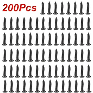 200Pcs 2M X 6MM BLACK SCREWS For 043 C HO & N SCALE & HOBBY - Picture 1 of 3