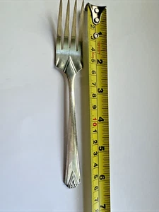 1929 Deauville Muster Art Deco Gemeinschaftsteller Salatgabel 12 verfügbar - Bild 1 von 3