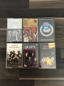 queen cassette tape albums x 6 from 1970's & 1980's all listed bundle job lot - Picture 1 of 12