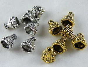 70pcs Silver/Gold Tone Nice Flower Bead Caps 9.5x8mm 8250 - Picture 1 of 4