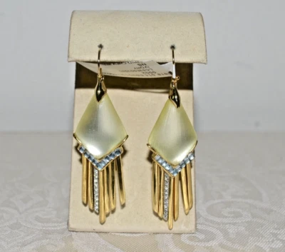Nuevos $225 ALEXIS BITTAR Color Marfil Cometa Cristal Flecos Pendientes Colgantes Foto 1 de 2