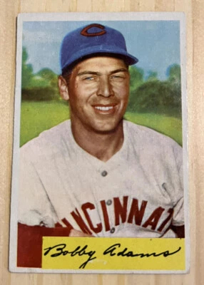 1954 Bowman Baseball #108 Bobby Adam’s Cincinnati Reds - Image 1 of 3