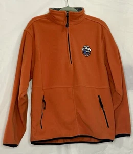 Devon & Jones Orange Fleece Pullover Jacket Arctic Blast Bear Mascot 1/2 Zip - Picture 1 of 6
