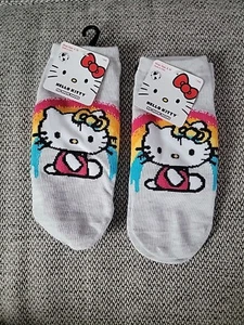 2 Sets Sanrio Hello Kitty Kid's No Show Socks Girls Shoe Size 4-10 - Picture 1 of 3