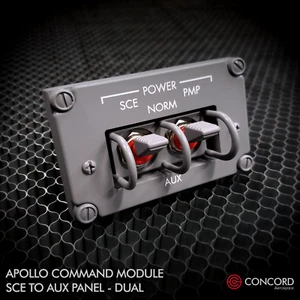 APOLLO COMMAND MODULE DUAL SWITCH PANEL - SCE TO AUX REPLICA MEMORABILIA NASA - Imagen 1 de 8