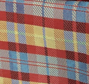 MULTICOLOR PLAID SQUARES DRAPERY UPHOLSTERY WOVEN FABRIC 58" WIDE BY THE YARD - Picture 1 of 7
