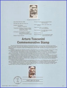 USA2 #2411 U/A SOUVENIR PAGE FDC Arturo Toscanini - Picture 1 of 1