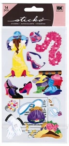 Dress Up Sunglasses Jewelry Shoes New Pack Scrapbook Stickers Sticko Girly - Picture 1 of 1