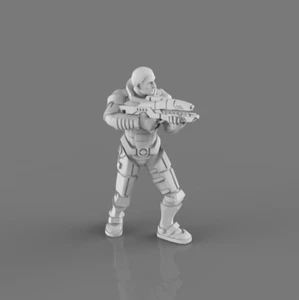 Mass Effect Commander John 1/48 Scale unpainted Miniatures (approx 40 mm) - Picture 1 of 1