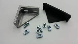Winkel 30x60mm für Aluprofil mit Befestigungssatz und Abdeckkappe - Bild 1 von 4