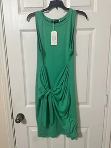 Lillusory klassisches Wickel-Minikleid vorne gebunden grün Größe Medium - Bild 1 von 7
