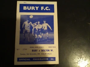 Bury v Bolton Wanderers, Season 1965/66, Division Two - Picture 1 of 2
