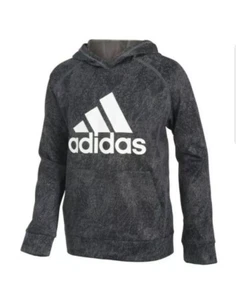 Adidas Fleece Hoodie Preschool Boys Size 7 Color Black NWT. - Picture 1 of 5