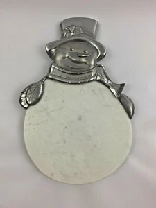 Lenox Yuletide weißer Marmor Serviergeschirr Schneemann Käsebrett - Bild 1 von 6