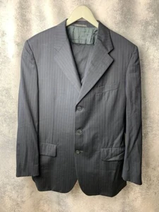 Corneliani Men's 100% Wool 2-Button Suit Navy Pinstripe • Italy • 50R US | XL - Picture 1 of 21