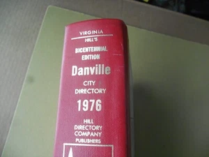 1976 Danville VA City Directory Ads Phone Numbers Virginia Business History Info - Picture 1 of 18