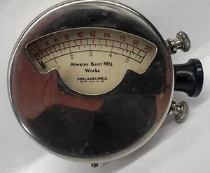 ANTIQUE ATWATER KENT MFG WORKS VOLT AMPERES METER  PHILADELPHIA MFGJuly 12, 1904 - Picture 1 of 7