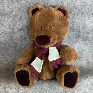 Vintage Dakin Frost T. Bear brown with Purple scarf and Accents 1984 - Picture 1 of 10