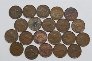🧭 🇦🇺 AUSTRALIA PENNY'S - 1930'S & 1940'S LOT B66 #32 WH22 - Picture 1 of 6