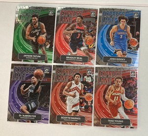 Donruss Optic express lane Trae Young Scottie Barnes Jayson Tatum Josh Giddey