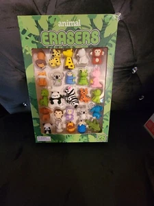 3 Animal erasers 25 pieces, new in a box, never opened or used. - Picture 1 of 5