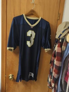 NOTRE DAME 3 Football Jersey 90s VTG Lou Holtz JockTag USA Champion MENS 44 NICE - Picture 1 of 12