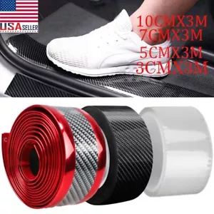 10FT Car Door Protector Sill Scuff Cover Sticker Antiscratch Carbon Fiber Strip - Picture 1 of 74