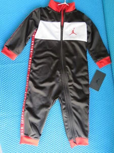 JORDAN NIKE 1 PIECE LONG ROMPER BODYSUIT NEW WITH TAG 18 MONTH BLACK BOYS GIFT - Picture 1 of 10