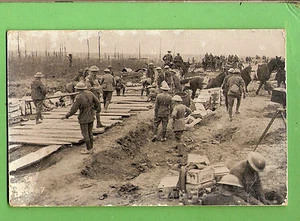 #N. ACF WWI MILITARY POSTCARD - OUR BOYS AT THE FRONT, PIONEERS - Picture 1 of 2