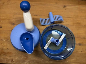 Tupperware Quick-Chef Küchenmaschine 2 Klinge zerkleinern Mixen Verrühren Blau - Bild 1 von 3