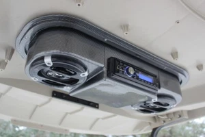 Golf Cart Carbon Fiber Radio Console, Universal (Radio Not Included) - Picture 1 of 2
