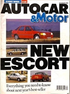AUTOCAR MAGAZINE 22-AUG-90 - Caterham 7 HPC, Renault 21 Turbo, Ford Escort - Bild 1 von 12