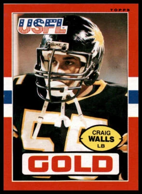 1985 Topps USFL #37 Craig Walls - Image 1 of 2