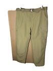 Vintage Cabelas Safari Khaki Convertible Pants Men Size 38x32 Hiking Cargo Short