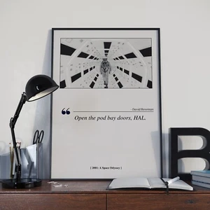 2001: A Space Odyssey Movie Poster Print, Movie Quote - ungerahmt - Bild 1 von 3