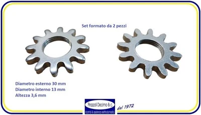 Coppia Ingranaggi Metallo per RULLI Sfogliatrice MARCATO Macchina Pasta