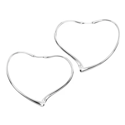 TIFFANY&Co. Piercing Aro Corazón Abierto Mediano Plata 925 9.85g Mujer Foto 1 de 4