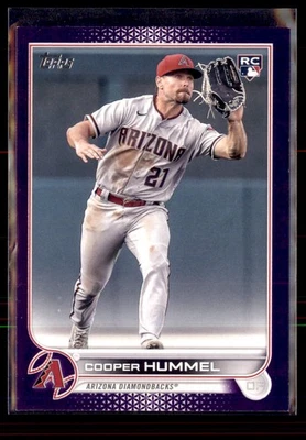 2022 Topps Purple Cooper Hummel Diamondbacks US314 RC - Image 1 of 2
