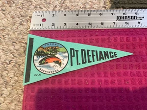 Vintage Washington State Souvenir Pennant POINT Pt. Defiance TACOMA - Ship Fast - Picture 1 of 4