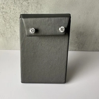 Parafusos de diamante natural em ouro branco 14kt - Diamantes de 1,40 ctw - Imagem 1 de 4