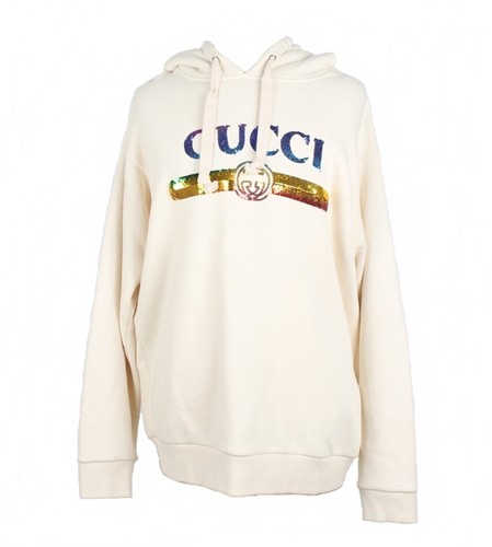 Felpa con cappuccio Gucci con logo a righe a punta paillettes 12345 51150200