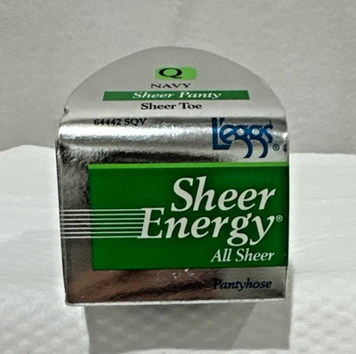 L'eggs All Sheer Energy Azul Marino Talla Queen NUEVO EE. UU. Panty Transparente Puntera 64442SQV Foto 1 de 4