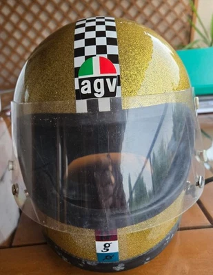 Casco AGV vintage dorado - Imagen 1 de 3