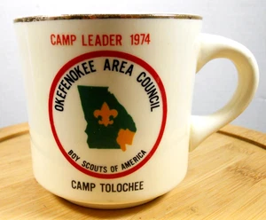 BSA Boy Scouts Okefenokee Area Council Camp Tolochee GA Camp Leader coffee mug - Picture 1 of 10