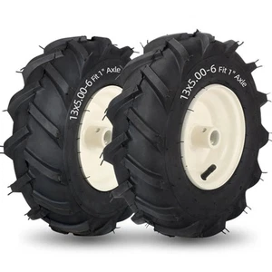 13x5.00-6" Tiller Tire and Wheel, 【1" Axle Size】, 3-1/8" Centered Hub, 13x5-6... - Picture 1 of 6