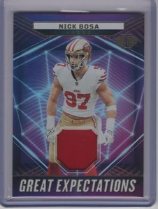 Nick Bosa 2023 Panini Illusions Great Expectations Patch #GE-NBO Player Worn - Picture 1 of 2