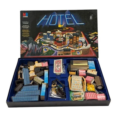 MB Games Hotel Board Game Vintage 1986 Complete Milton Bradley Ltd (& Lampposts) - Image 1 of 4