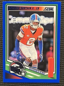 2025 Score Football Patrick Surtain II SHOWCASE 100/250 Denver Broncos #110 - Picture 1 of 2
