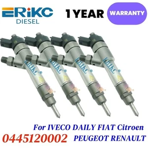 Common Rail Injector 0445120002 for IVECO DAILY FIAT Citroen PEUGEOT RENAULT - Picture 1 of 9